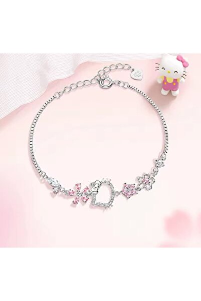 Heda Jewelry Hello Kitty Bileklik - Sanrio İlhamlı Gümüş Renk Bileklik