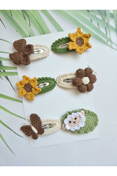 Hand Mother's Since 2024 Back to School Handmade Set of 6 Organic Knitted Hai...