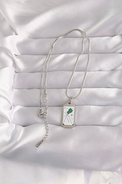 online kapsulavm avm alışveriş 316L Steel Silver Color White Enamel Tarot Pen...
