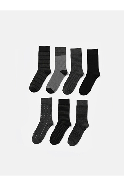 LC Waikiki Timeless Clothing & Timeless Choices Embroidered Men's Socks 7-Pack