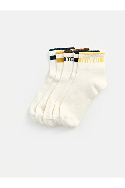 LC Waikiki Rmz Gi̇yi̇m Farkiyla Printed Boys' Socks 5-Pack
