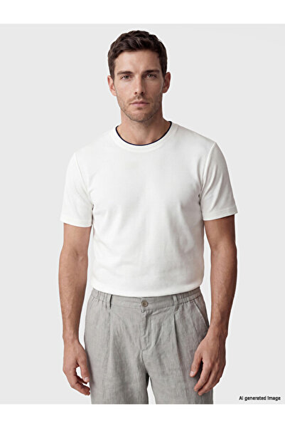 LC Waikiki Rmz Gi̇yi̇m Farkiyla Zero Roba Collar Men's T-Shirt