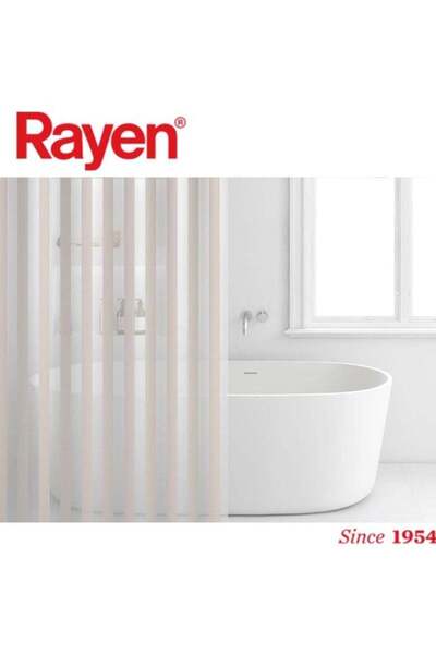 Rayen ستارة حمام مقاومة للماء من مادة EVA - ستارة حمام مضادة للرطوبة مع حلقات...