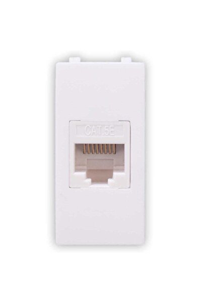 OEM RJ45 internet socket cat. 5E 8/8 Hoff, recessed, modular - 1, white