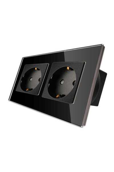 OEM Priza schuko dubla Luxion LXD-2MP010G-B, incastrat, contact de protectie,...