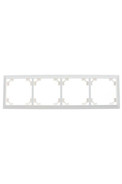OEM Hoff Soft frame, 4 modules, white, for socket / switch