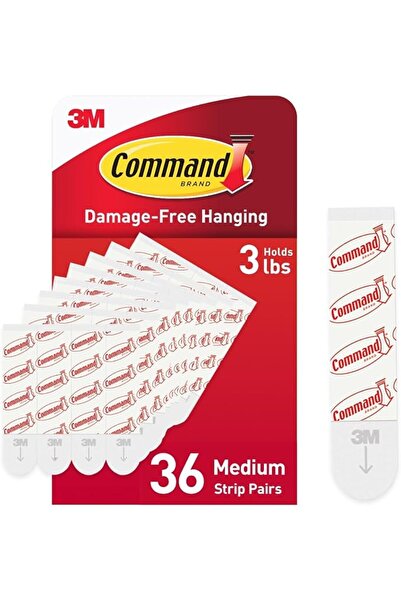GENERAL Command Medium Utility Hooks, 20 Hooks & 24 Strips, Damage-Free Wall ...