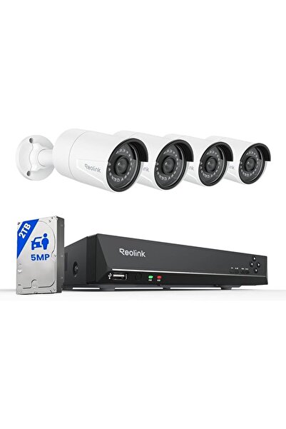 GENERAL 8Ch 5Mp Security Camera System with 4 Wired Poe Cameras for Home Secu...