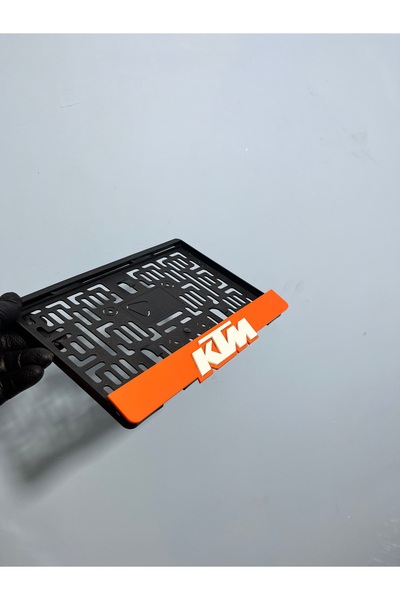 3ALAZERPLEKSİ TURUNCU BEYAZ KTM MOTOR PLAKALIĞI