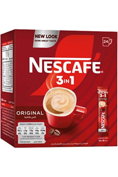 Nescafe قهوة نسكافيه 3 في 1 سعة 18 جرام، عبوة من 24 كيس