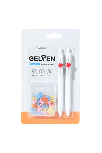 MC Micostore Blister 2 pixuri cu gel cu mecanism 0,5mm albastru + 1 set liter...