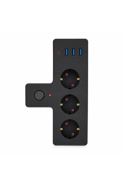 Torzende AKIM KORUMALI ÇOKLU PRİZ 3 LÜ 3 USB-A 1 TYPE-C 20 W 2500 W 10A