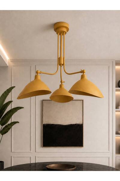 avizade ELARA Eskitme Metal 3'lü Ayarlanabilir Avize – Modern Salon ve Yemek ...