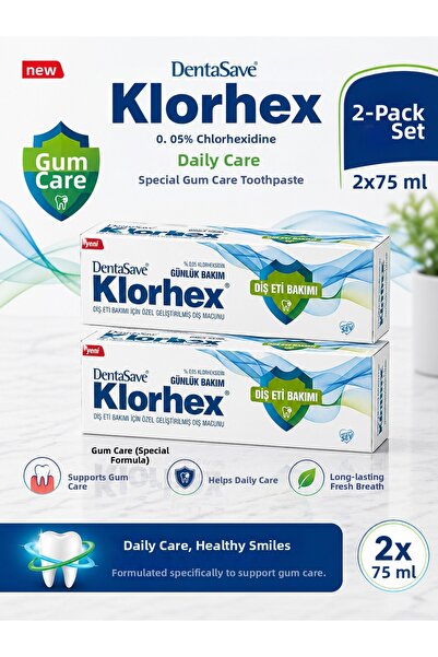 Dentasave Klorhex Daily Care Toothpaste 0.05% Chlorhexidine 75 ml Set of 2