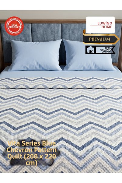 LUWİNO HOME Double Pique, Bedspread 100% Cotton Vita Series 200 X 220 cm