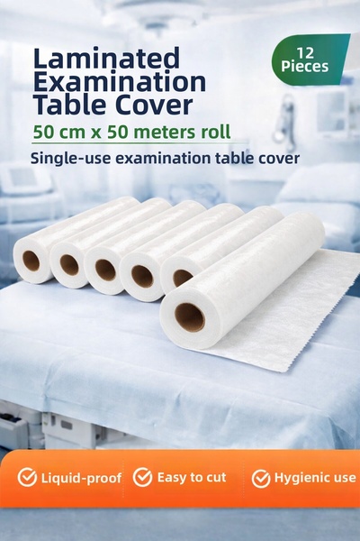 Generic Brand Laminated Stretcher Cover 50 cm X 50 Meters Roll Disposable Exa...