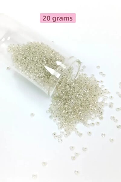 Mestore Bulk glass sand beads (11/0) 2 mm - 20 grams - transparent - bnc034