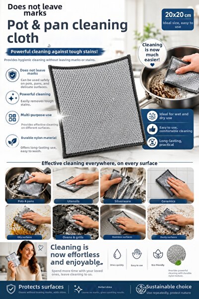 AYDESİA Powerful Solution for Stubborn Dirt and Grease! Multi-Purpose Pot and...