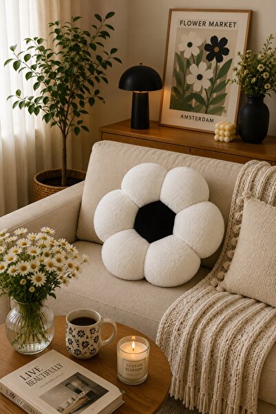 Pabtex Perna decorativa de plus in forma de flori 40 cm