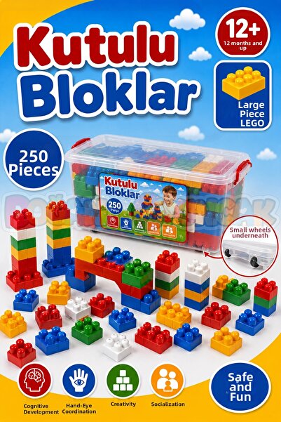 Doğan Oyuncak Dünyası Boxed blocks (250 pieces) - large piece lego - lego set...