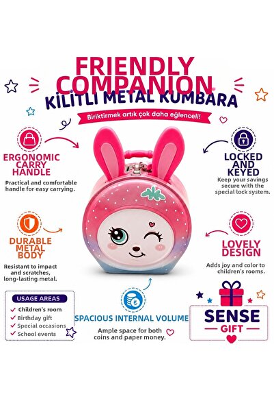 Sense Lockable Metal Piggy Bank S-263-Pe