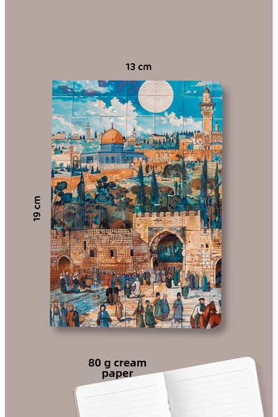 Dava Adamı Yayınları Şehrengiz-I Jerusalem - Bag Size Striped Notebook