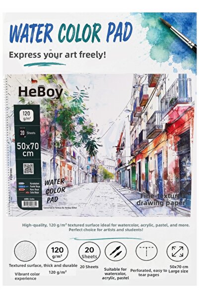 Artlantis دفتر رسم 50x70 سم 1 قطعة هيربوي 120 جرام دفتر رسم بالألوان المائية ...