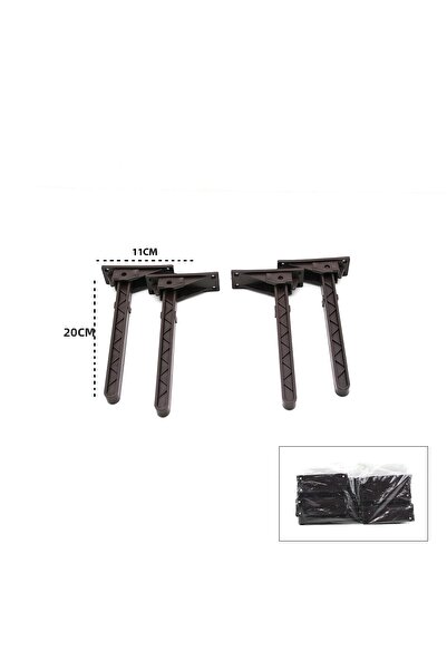 Go İthalat 4 Pieces Brown Tableware Legs Complete Plastic 20cm Open Closed (5...