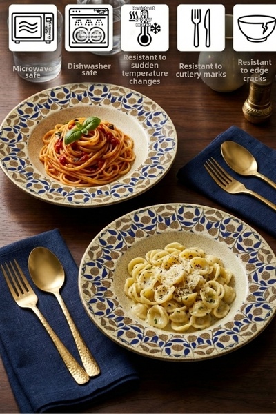 Keramika Emerald Mix Pasta Plate 27 cm 2 Pieces Professional Horeca Series