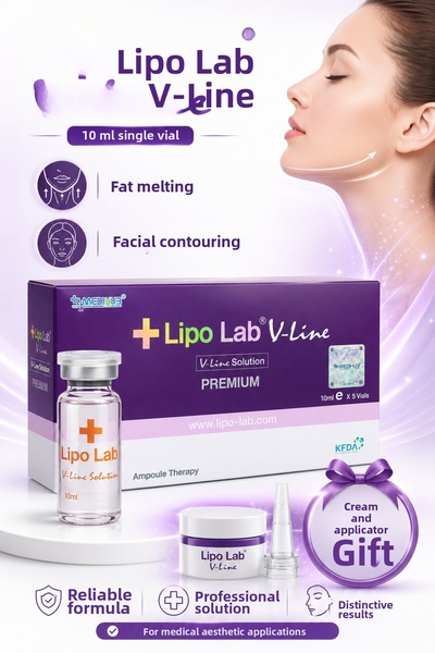 LİPOLAB V-Line Double Chin Melting Face Shaping Cream 10 ml Single Bottle wit...