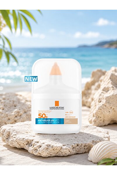 La Roche Posay أنثيليوس يوفير SPF50+ سيروم واقي من الشمس ومضيء للوجه ذو لون ع...