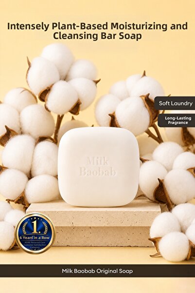 Milk Baobab صابون الاستحمام الصلب المرطب والمنقي بمكونات عشبية، صابون ميلك با...