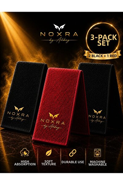 NOXRA 3-Piece Sports Towel Set Fitness Gym Training Sweat Towel Microfiber Gy...