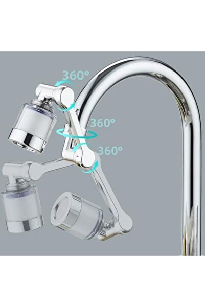Yıldızan Nzr Beautestore 1080 Degree Rotatable Robotic Arm Faucet Head, Chrom...