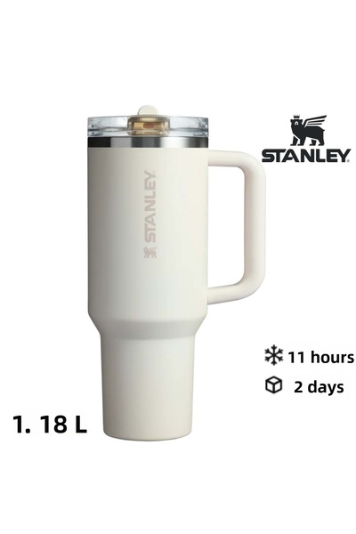 Stanley كوب كوينتشر بروتور مع قش قابل للطي، ترمس بسعة 1.18 لتر مع قش، زجاجة م...