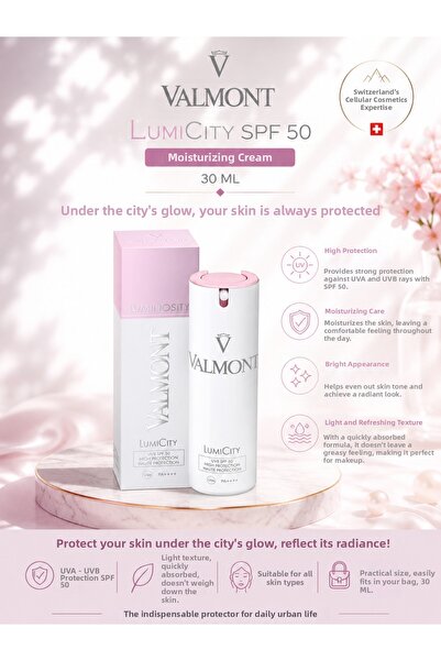 Valmont Lumicity 30 ml - Spf 50+ Moisturizing, Brightening, and Protective Fa...