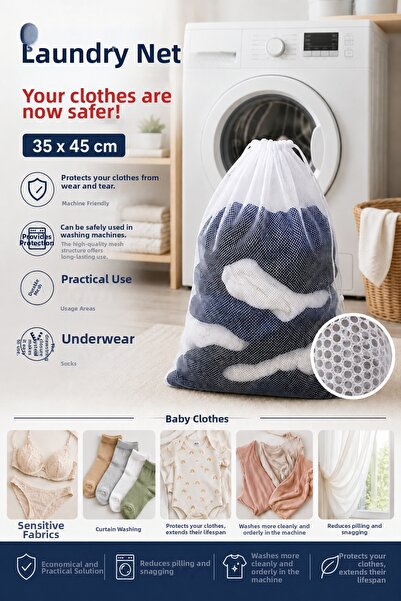 TBYSHOP Luxury 35X45 Curtain and Laundry Net - Washable Protection Net for De...
