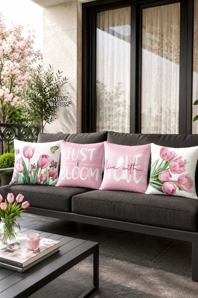 Bebişim Halı Cushion & Cushion Cover - Pink - 4