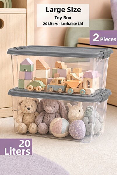 Meleni Baby 2-Piece Storage Box with Lid - Toy Organization Baby Kids Room Or...