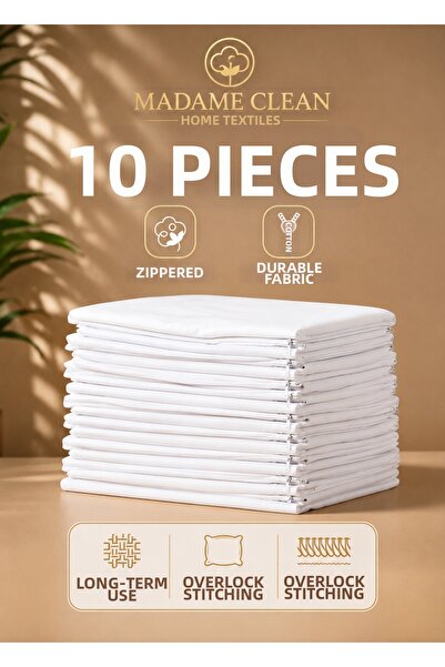 Madame Clean Home Pillowcases - White - Cotton Blend
