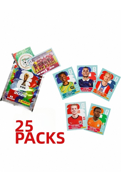 Panini مجموعة ملصقات كأس العالم FIFA 2026 الرسمية، مجموعة ملصقات مكونة من 25 ...