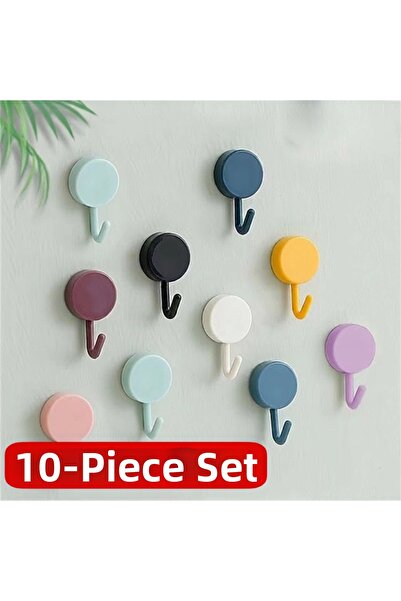 eco port Self-Adhesive Colorful Wall Hangers (Set of 10)