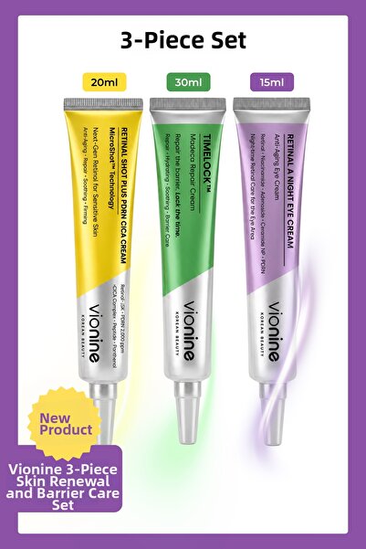 Vio nine Vionine 3-Piece Skin Renewal and Barrier Care Set - Face Cream + Eye...