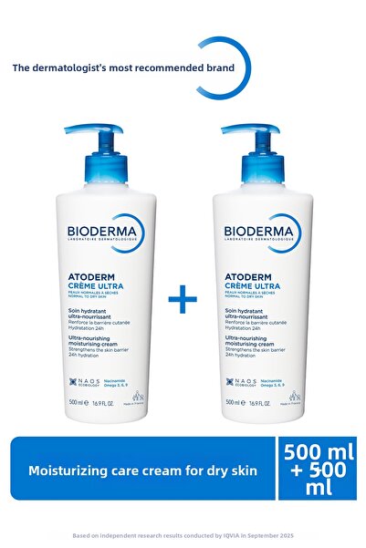 Bioderma Atoderm Moisturizing Cream for Very Dry Skin 500 ml 2 Pieces 3401399...