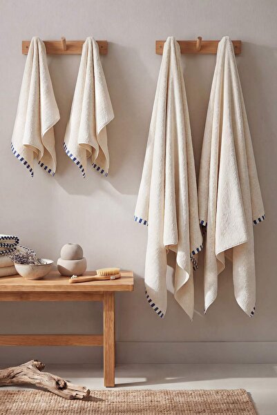 TRENDYOLMİLLA HOME Σετ πετσετών προσώπου 2 τεμαχίων 50x80cm & σετ πετσετών μπ...