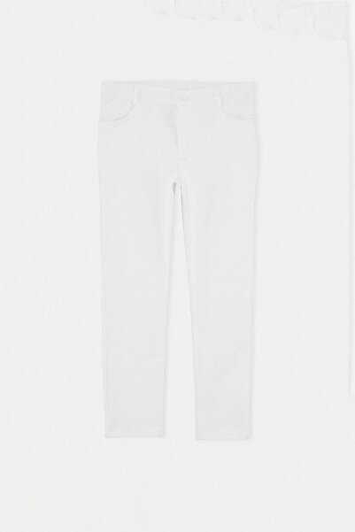 TRENDYOLKIDS White Plain Woven Boys' Trousers Tkdss26Pl00010