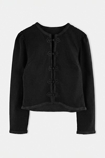 Trendyol Collection Black Embellished Button Detailed Denim Jacket Twoaw27Ce0...