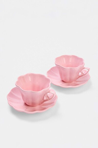 TRENDYOLMİLLA HOME Σετ 2 φλιτζανιών τσαγιού σε σχήμα λουλουδιού 150 cc TPHAW2...