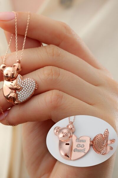 Silvano Jewelry 925 Ayar Gümüş Açılabilen Isimli Koala Kolye