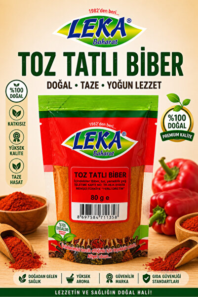 leka baharat Kırmızı Toz Tatlı Biber 80 g